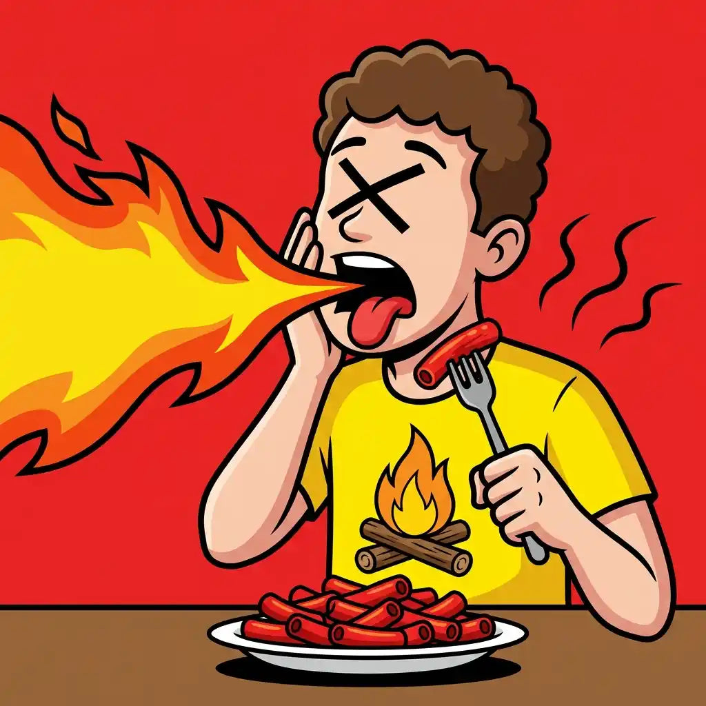 Vignetta mangiare peperoncini